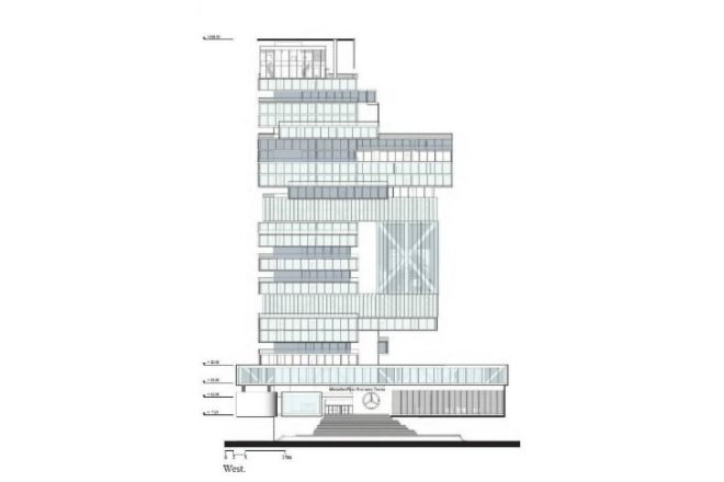Mercedes Benz Business Center, HTDStudio, yerevan, armenia, mixed use development, green roof, stacked high rise