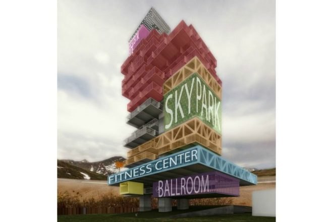 Mercedes Benz Business Center, HTDStudio, yerevan, armenia, mixed use development, green roof, stacked high rise