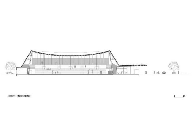 Monconseil Sports Hall, Explorations Architecture, tours, france, multi-purpose building, gym, daylighting, brise-soleil, photovoltaics