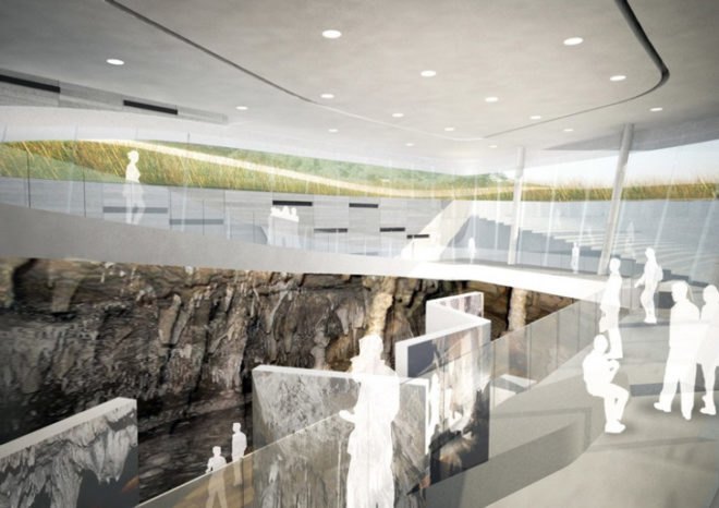 cave like building, eco visitor’s center, green roof, interpretive environmental center, Jeju green building, Jeju visitors center, Korean green building, landscape inspired building design, public roof egress, South Korea environmental center, vegetative roof, volcanic region visitors center