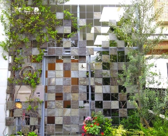 Koseki, Koseki Architect, Oh, Osaka, Japan, mesh, pixelated, home garden, urban garden, daylighting, natural ventilation, small footprint, green design, sustainable design, eco-design