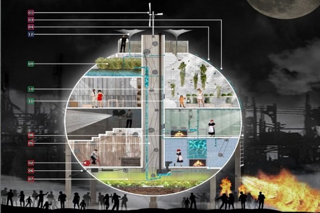 Zombie Safe House Competition, zombie proof design, zombie safe house, zombie architecture, disaster proof design