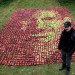 Apple, apples, organic, organic art, land art, Olivier Lefebvre, Quebec, Canada, Landart Contest, Land Art Contest, Landart, art, Steve Jobs, Tribute, hommage, artist, natural, orchard, fall, competition, green, red, 3500, 3500 apples, eco art, sustainable art, sustainability, green art, green, eco, Inhabitat