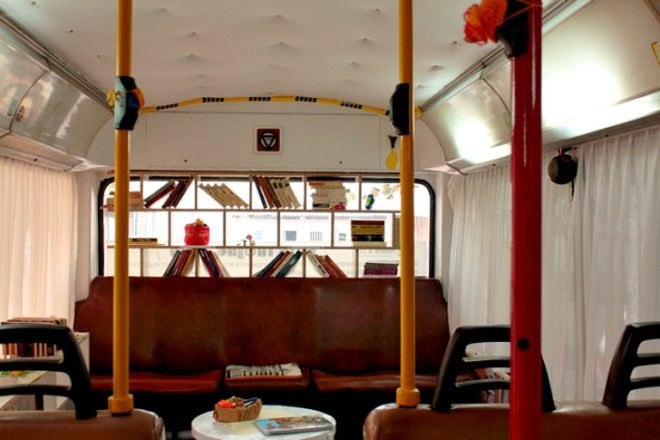 Otets Paisiy Public Library, Studio 8 1/2, adaptive reuse, green renovation, mobile library, trolleybus library, bus library