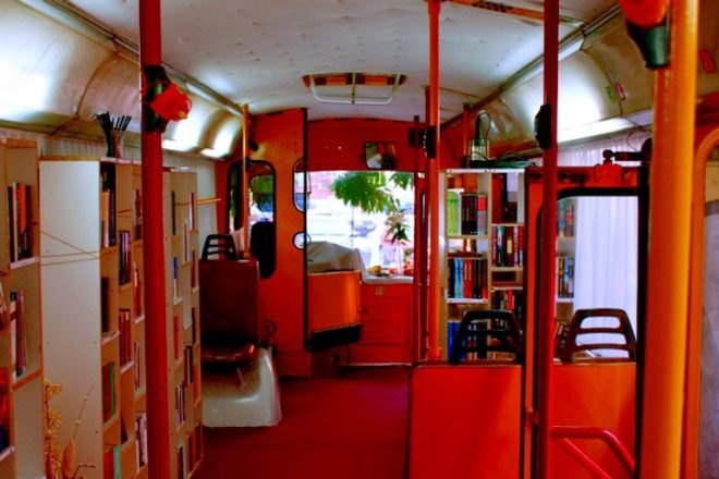 Otets Paisiy Public Library, Studio 8 1/2, adaptive reuse, green renovation, mobile library, trolleybus library, bus library