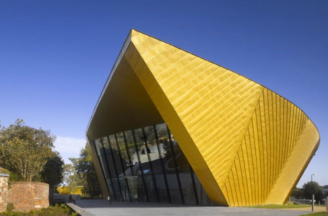 Rafael Viñoly, Firstsite Arts Center, is it green, daylighting, recycled materials, BREEAM, Colchester, UK, Golden Banana, Golden Blunder, sustainable design, green design, eco-design, mixed-use development, energy efficiency