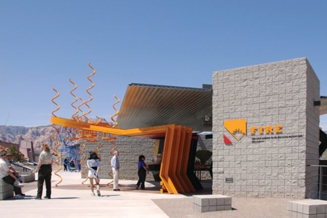 Red Rock Visitor Canyon Center, Line and Space, las vegas, national conservation area, visitor center, desert architecture