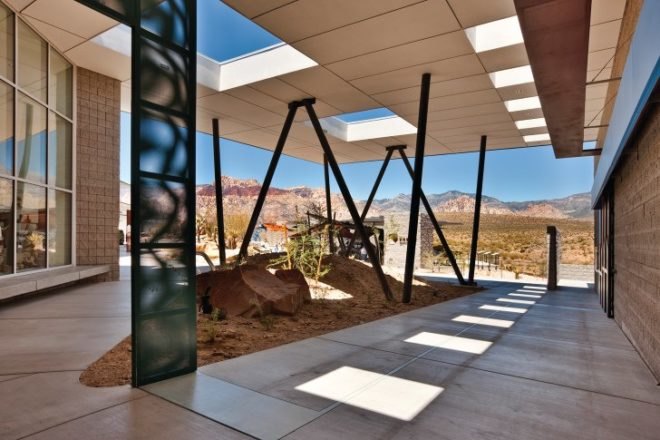 Red Rock Visitor Canyon Center, Line and Space, las vegas, national conservation area, visitor center, desert architecture