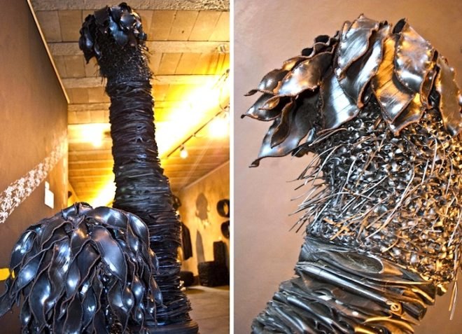 Roché Van Den Berg, 101 Dorp Gallery, Slee, rubber, upcycling, solo exhibit, Rubber, Recycle, Relove, recycled materials, Western Cape, Stellenbosch, art, environmental art, green art, green design, sustainable design, eco-design, interiors,