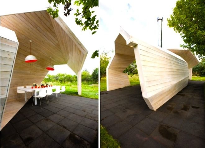 The Village Talks, Dachniy Otvet, reality TV, design TV, green design, sustainable design, eco-design, Za Bor, Moscow, Russia, minimalist design, nature, self-supporting, gazebo, larch timber, sustainable timber, elements, year-round