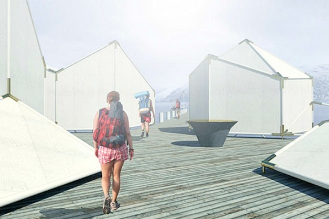 Saivu Valnesfjord, Eriksen Skajaa Architects, saivu, modular shelters, national park, norway, gateway, green design