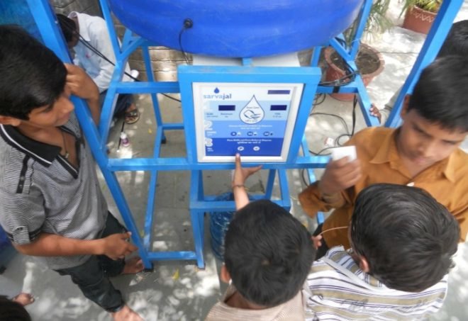 Sarvajal Water ATMs, sarvajal, water filtration, clean water, india, water dispensers, clean water franchises