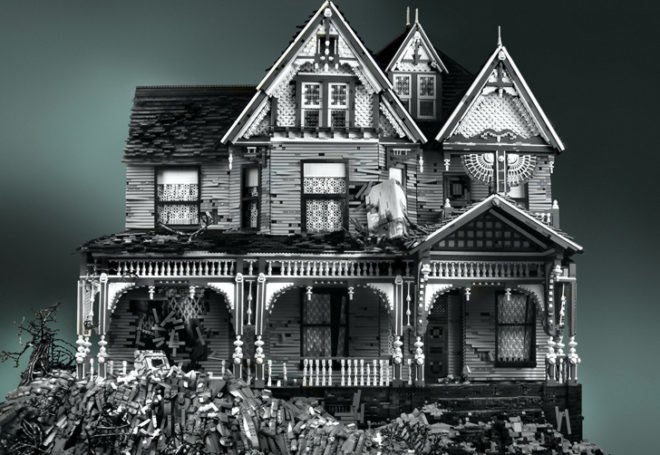 LEGO art, Mike Doyle, SNAP, "Victorian on Mud Heap", architectural models, green design, eco design, sustainable design