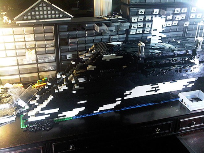 LEGO art, Mike Doyle, SNAP, "Victorian on Mud Heap", architectural models, green design, eco design, sustainable design