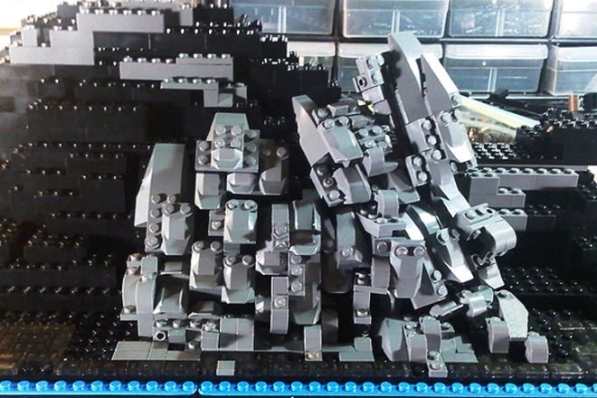 LEGO art, Mike Doyle, SNAP, "Victorian on Mud Heap", architectural models, green design, eco design, sustainable design