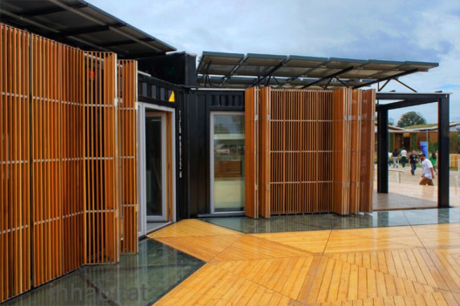 solar decathlon Team China, 2011 solar decathlon, Tonji University solar decathlon, green home, container house, china container house, Solar array shading, eco house, Y Container, Phase change walls, Vacuum insulated panels, solar hot water,