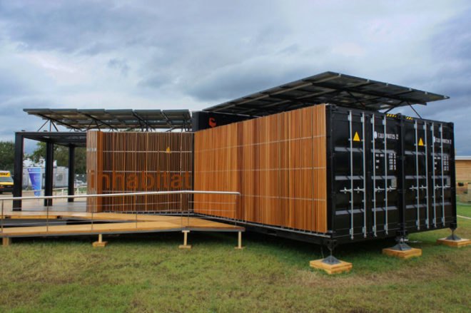 solar decathlon Team China, 2011 solar decathlon, Tonji University solar decathlon, green home, container house, china container house, Solar array shading, eco house, Y Container, Phase change walls, Vacuum insulated panels, solar hot water,