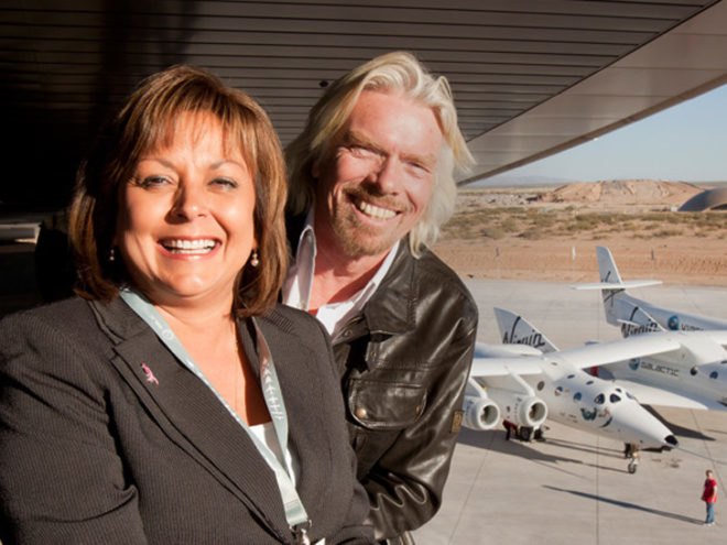 Governor Richardson, Richard Branson, Sir Richard Branson, Space Ship2, Spaceport America, VMS Eve, VSS Enterprose, Virgin Galactic, White Knight2, sustainable design, sustainable, green design, space travel, space tourism, spaceship, New Mexico, fuel efficient, energy efficient, LEED, LEED certified, environmentally friendly