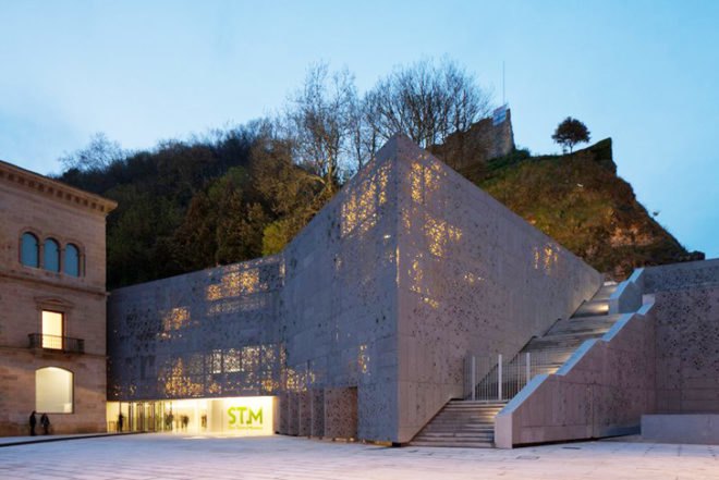 Urban design,Sustainable Building,Green renovation,Green Materials,Botanical,Architecture,spanish design,green wall,hole-punched wall, recycled aluminum,cast aluminum,san sebastian,museum