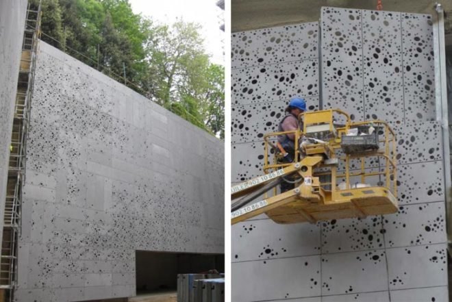 Urban design,Sustainable Building,Green renovation,Green Materials,Botanical,Architecture,spanish design,green wall,hole-punched wall, recycled aluminum,cast aluminum,san sebastian,museum