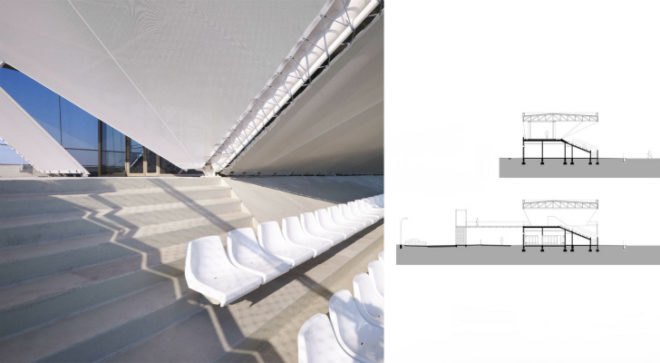 Stadium du Littoral, Olgga Architectes, france, renewable energy, net zero energy, eco stadium