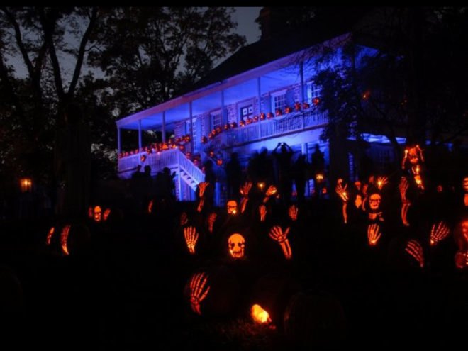 The Great Jack O'Lantern Blaze, Blaze, Jack O'Lantern, Jack O'Lantern Blaze, Halloween, pumpkin, pumpkins, pumpkin carving, land art, installation, installation art, landscape, natural landscape, eco design, landscape design, Hudson Valley, Van Cortlandt Manor, Michael Natiello, New York, upstate New York, waterfront, Hudson River, Jay Woods, artist, music, food, festival, harvest, night, dinosaurs, mummies, pyramids, tomb