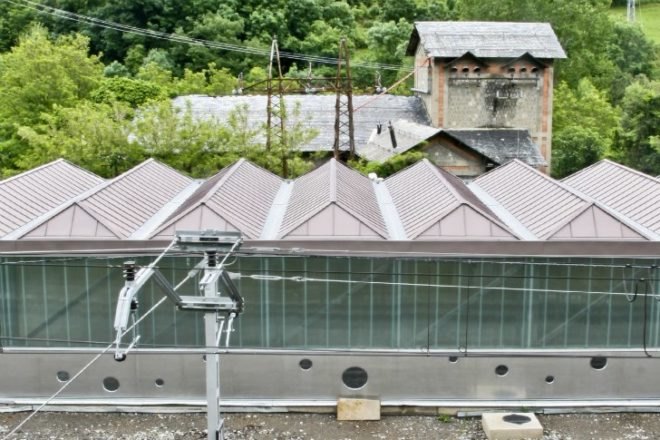 Train Store in Ribes, SAU Taller d'Arquitectura, train station, spain, daylighting, solar power, saw-toothed roof