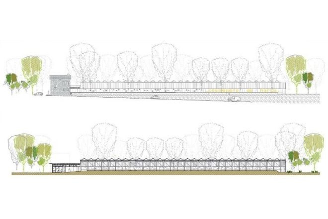 Train Store in Ribes, SAU Taller d'Arquitectura, train station, spain, daylighting, solar power, saw-toothed roof