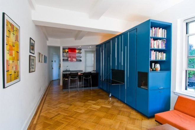 Normal Projects, Unfolding Apartment, green design, small nyc apartments, tiny new york apartments, small spaces, small living, green interiors