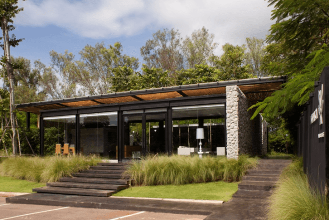 Sustainable Building,Green Resources,Green Materials,Botanical,Architecture,thailand,Kao Yai National Park,local stone,bamboo,showroom,thai elephants rescue center,skylight,floor to ceiling windows