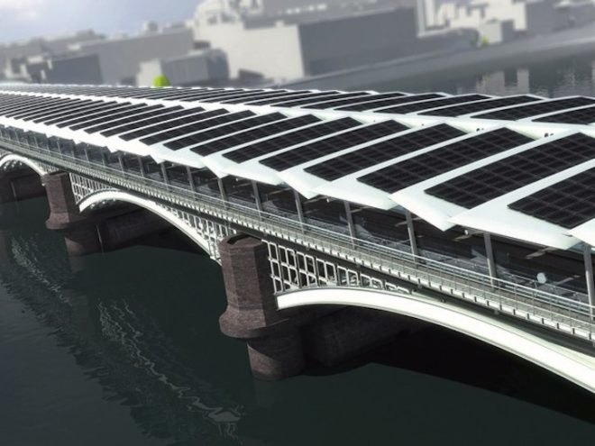 blackfriars bridge, blackfriars, thames, network rail, solarcentury, green design, eco design, eco friendly, environmental design, environment, sustainable design, sustainable living, green living, eco habitat, eco conscious, green infrastructure, infrastructure, green transportation, co2, climate change, green technology, eco art, photovoltaic, pv, solar panel, transportation, green bridge, solar bridge, london, green technology, sustainable design, sustainable renewable energy, clean energy, cheap energy
