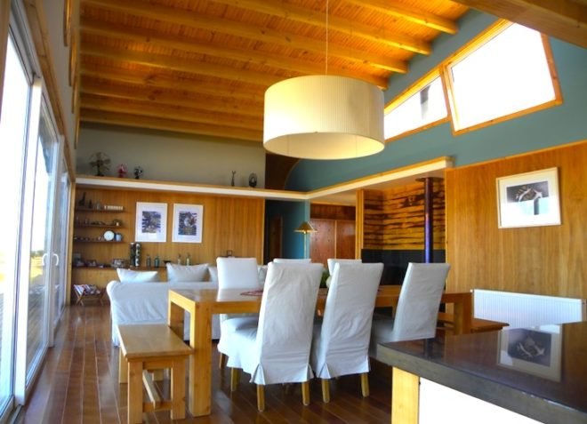 Y-House, solar power, renewable energy, high-performance windows, glazing, fireplace, rainwater harvest, passive design, green design, sustainable design, Chile, Plus Arquitectura, eco-design