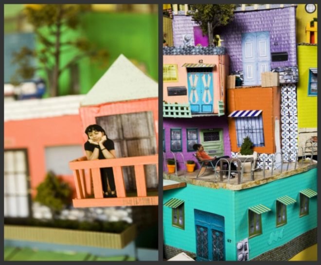 art college pasadena, ana serrano, cartonlandia, slum art, cardboard art, collage shantytowns, slum sculptures, cultural art, mexican sculptures