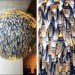 Coffee Lamps, Christian DuCharme, gallery laFayette, recycled filter lamps, recycled lighting art, spoon lamps, coffee filter art, coffee cup lamps, recycled lighting design