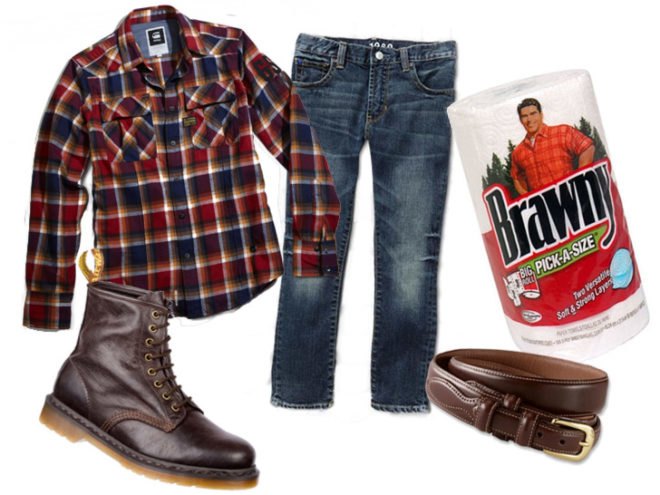 Halloween, costumes, holidays, Brawny, DIY, eco-friendly costumes,