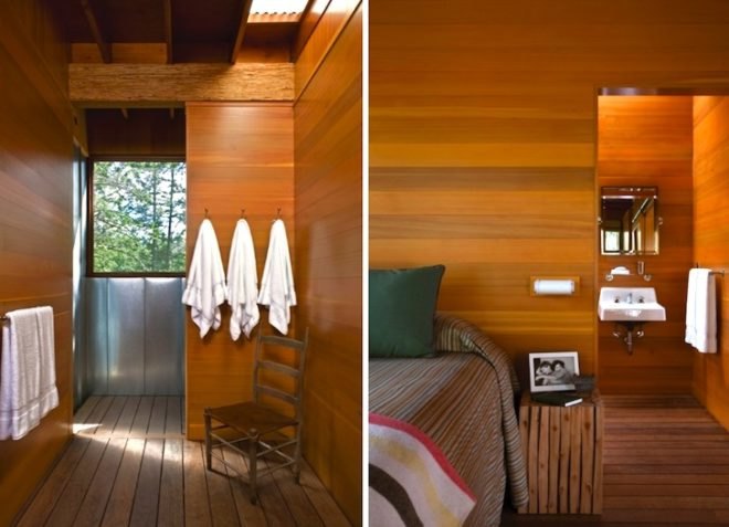 Andersson Wise, Andersson Wise Architects, cabin, minimalist, Montana, Rocky Mountains, Flathead Lake, green design, sustainable design, eco-design, daylighting, zero heating, zero cooling, recycled materials, timber, ponderosa pines