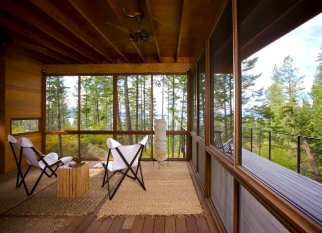 Andersson Wise, Andersson Wise Architects, cabin, minimalist, Montana, Rocky Mountains, Flathead Lake, green design, sustainable design, eco-design, daylighting, zero heating, zero cooling, recycled materials, timber, ponderosa pines