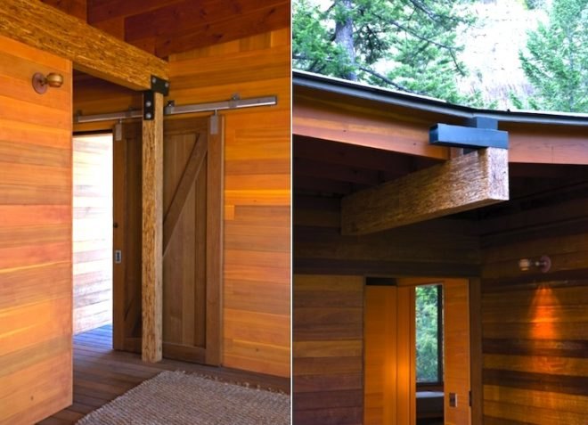Andersson Wise, Andersson Wise Architects, cabin, minimalist, Montana, Rocky Mountains, Flathead Lake, green design, sustainable design, eco-design, daylighting, zero heating, zero cooling, recycled materials, timber, ponderosa pines