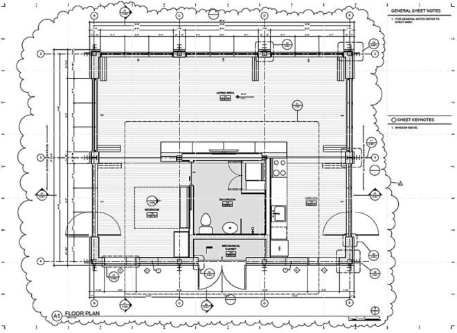 green design, eco design, sustainable design, Florida International University, perFORM[D]ance House, Paul Rudolph, glazing system, Louvers, photovoltaic roof, Solar Decathlon, Murphy Bed
