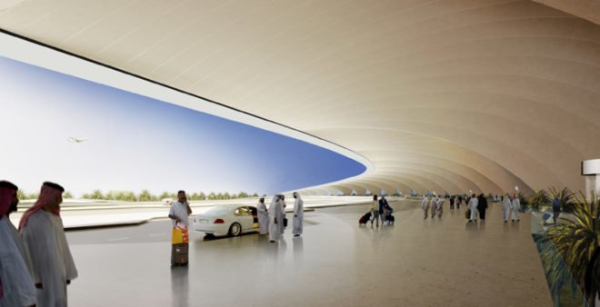 kuwait international airport, kuwait, foster and partners, green design, eco-design, green architecture, solar panels, green airports, leed gold, leed gold building, leed gold airport, kuwait green building, kuwait architecture