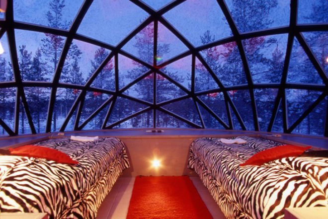 igloo village, hotel kakslauttanen, finland, igloos, thermal glass, thermal glass igloos, green design, eco-design, sustainable design, architecture, finland architecture, northern lights, aurora borealis, green building