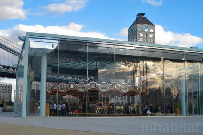 jane's carousel, brooklyn bridge park carousel, brooklyn bridge park, jane walentas, janes carousel nyc, historic carousel, new york city carousel, jean nouvel, jean nouvel pavilion