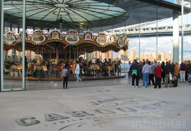 jane's carousel, brooklyn bridge park carousel, brooklyn bridge park, jane walentas, janes carousel nyc, historic carousel, new york city carousel, jean nouvel, jean nouvel pavilion