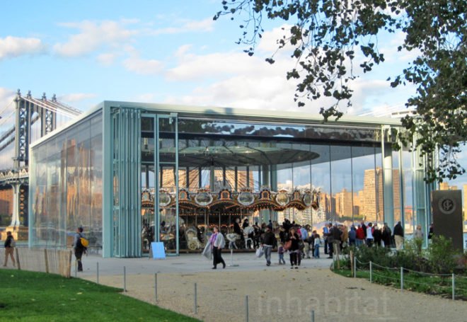 jane's carousel, brooklyn bridge park carousel, brooklyn bridge park, jane walentas, janes carousel nyc, historic carousel, new york city carousel, jean nouvel, jean nouvel pavilion