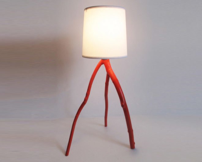 branch lamps, tree lamps, tree branch lamps, sustainable lamps, green lamps, green lighting, Meghan Finkel, handmade lamps
