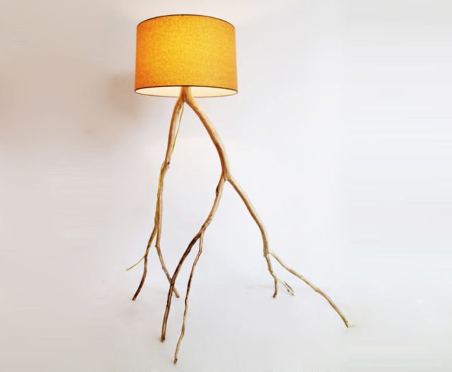branch lamps, tree lamps, tree branch lamps, sustainable lamps, green lamps, green lighting, Meghan Finkel, handmade lamps