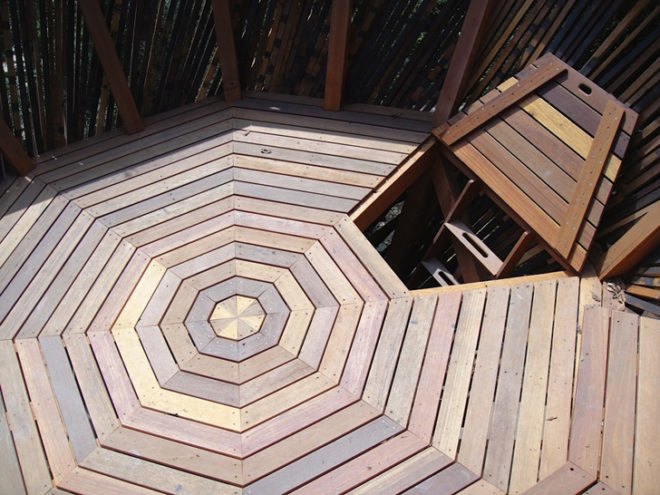 trees, tree house, roderick romero, green building, green sustainable building, reclaimed wood, recycled wood, tree-less tree house, jeff caseper, romero studios, bel air, green design, eco design, sustainable design,