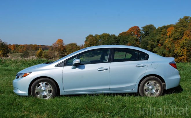 Honda Civic Hybrid, test drive, Inhabitat test drive, Civic hybrid, hybrid vehicle, hybrid car, Laura K. Cowan, green automotive design, green transportation, alternative transportation