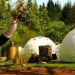 The Dome Garden, geodesic domes, eco-tourism, eco-travel, wood burner, locally sourced materials, recycled glass, London, England, glamping, camping, green design, sustainable design, eco-design, solar panels, dome tents, insulation, rainwater harvesting