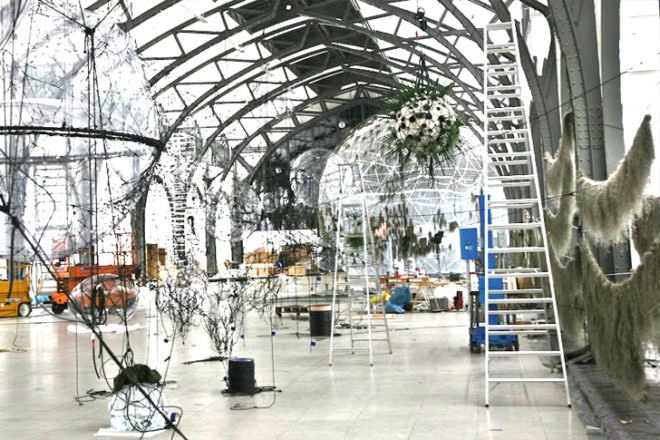green design, eco design, sustainable design, Berlin, Hamburger Bahnof, Cloud Cities, Tomas Saraceno, geodesic dome, Utopian bubbles, biospheres